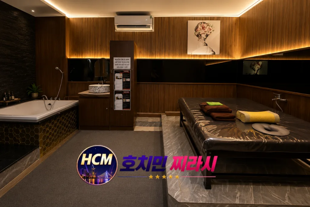 호치민 스타킹 마사지 관리실 구성입니다.